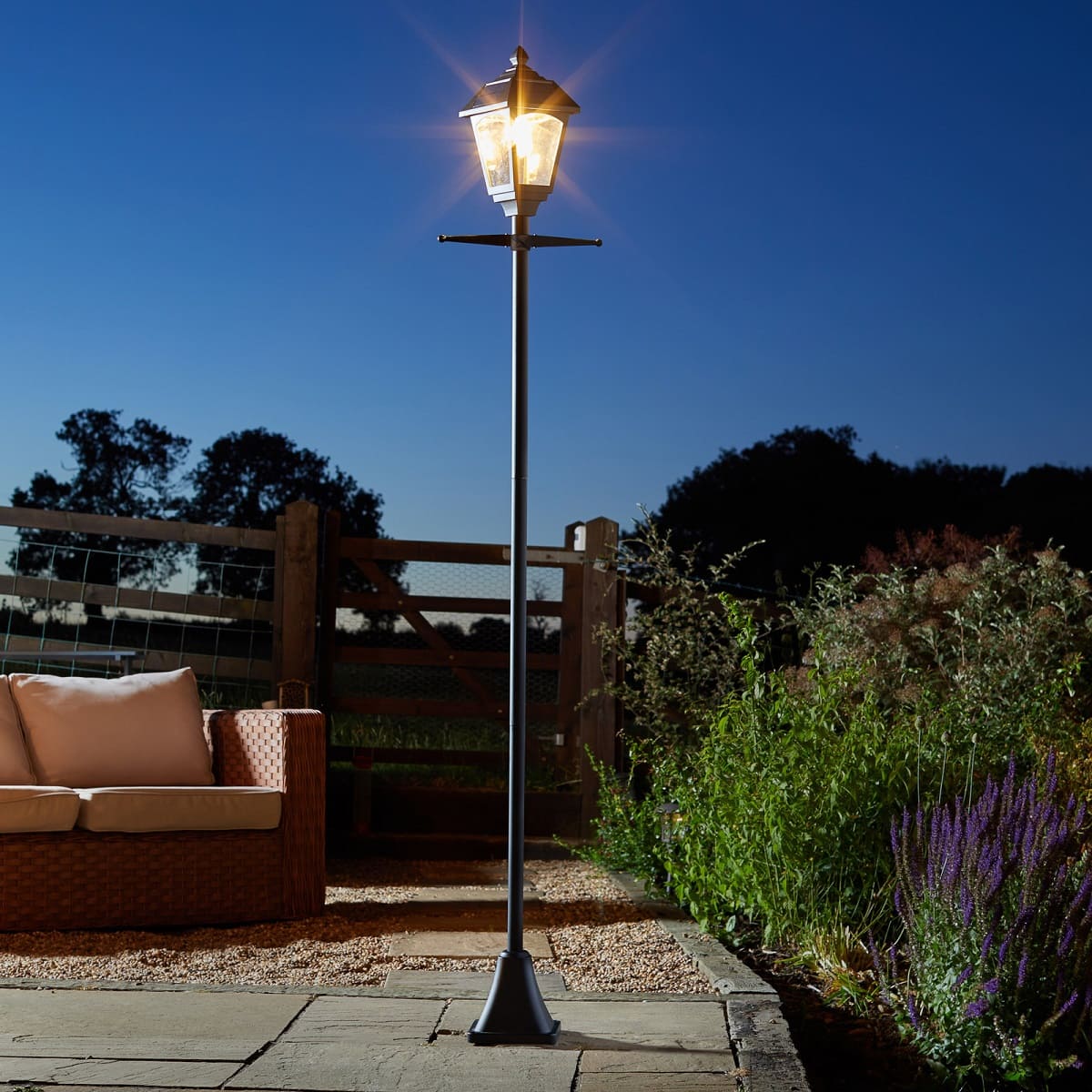 63Solar Lamp Post Lights 2Pack, Outdoor Waterproof, Pole Outdoor,  Decorative Floor Vintage for Patio, Garden, Backyard, Pathway, Front/Back  Door