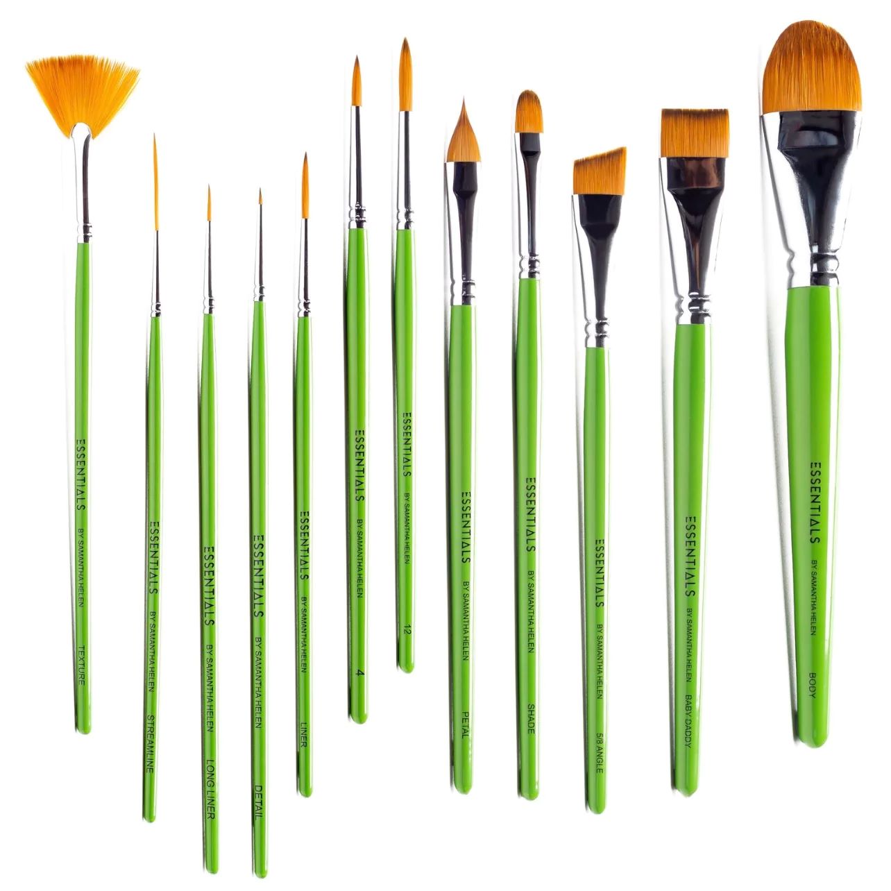  GACDR 1 inch Flat Paint Brushes for Acrylic Painting,12 Pieces  Large Synthetic Paint Brushes Bulk with Wooden Handle for Acrylic,  Watercolor, Oil, Crafts, Face Body Art