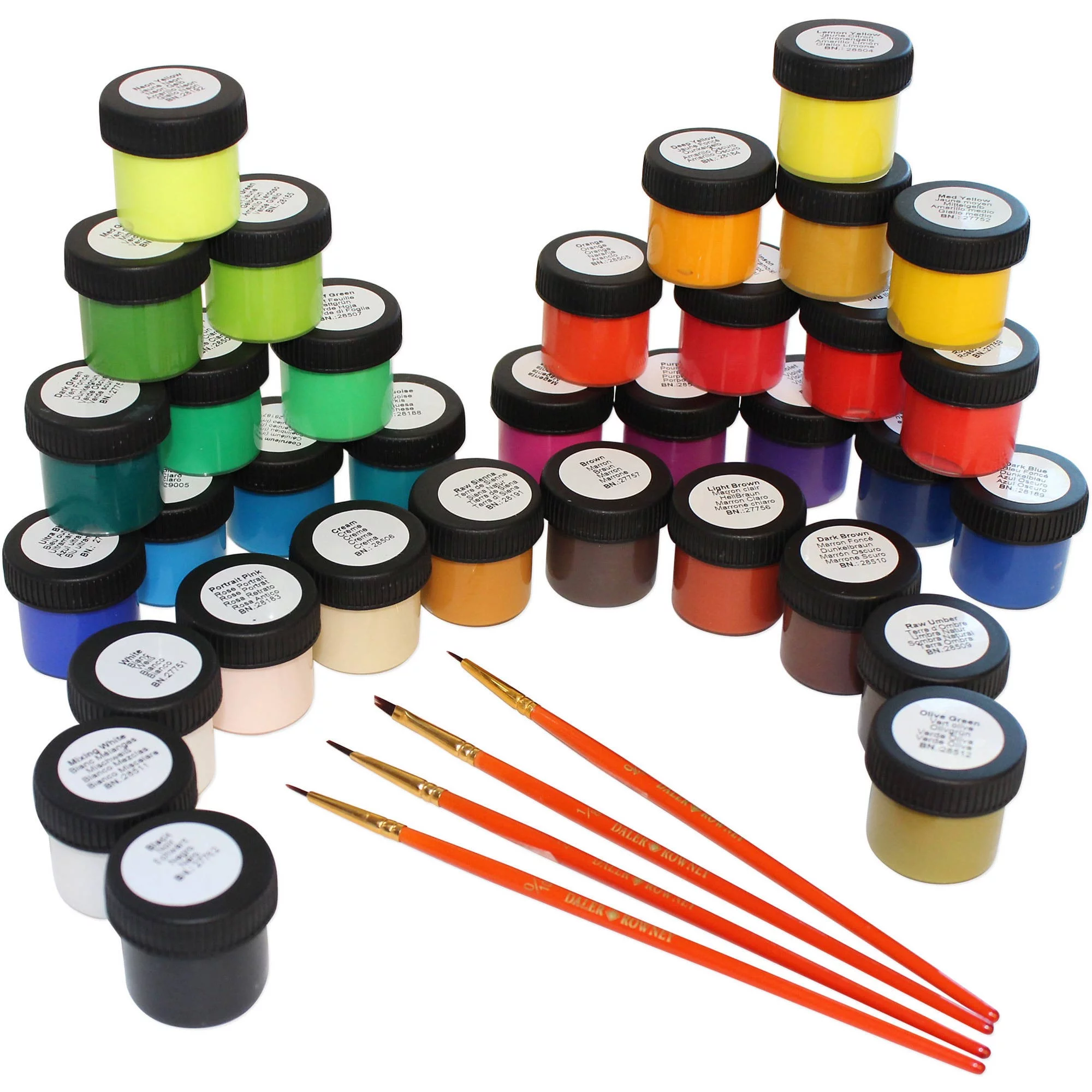 Acrylic Paint Set,64PCS Painting Supplies with 64pcs 36colors Kit