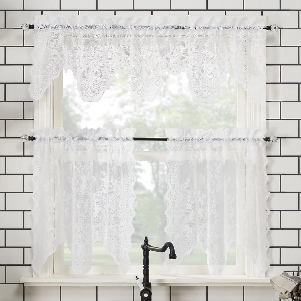 13 Best Lace Kitchen Curtains And Valances Set for 2024