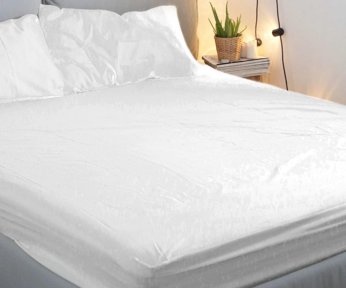 Empyrean Bedding Double Brushed Microfiber 14 inch - 16 inch Deep Pocket Fitted Sheet, Twin, White