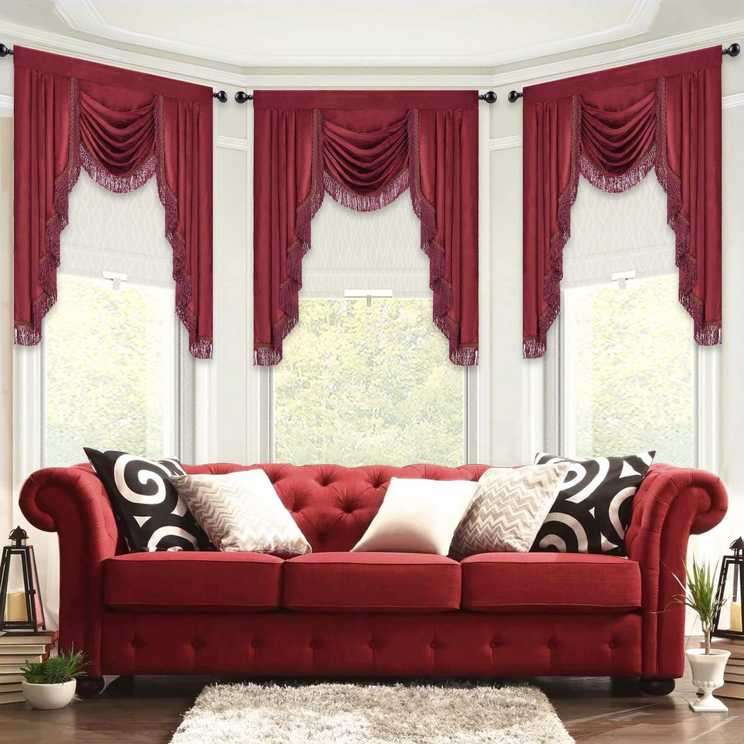 14 Superior Red Valances For Windows for 2024