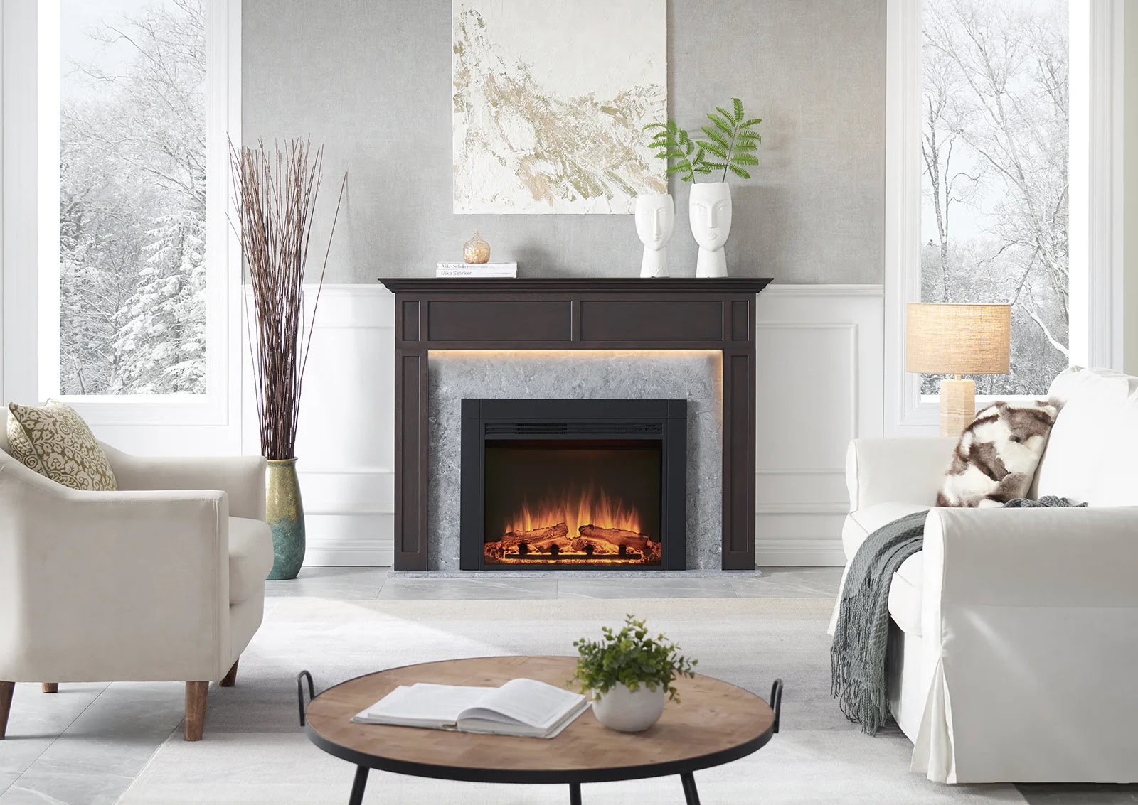 15 Amazing Electric Fireplace With Mantel For 2023