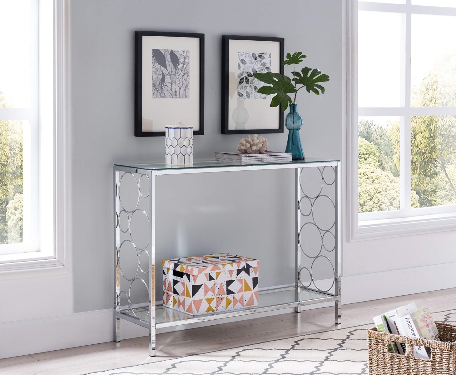 15 Amazing Glass And Chrome Console Table For 2023
