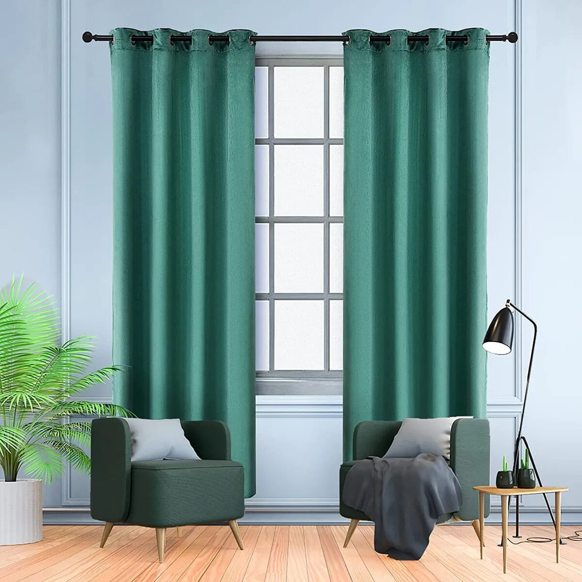 Buy WONTEX 100% Grey Blackout Curtains for Bedroom - Thermal Insulated,  Noise Reducing and Sun Blocking Lined Window Curtain Panels for Living  Room, 52 x 72 inch, Set of 2 Grommet Winter