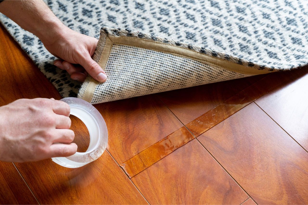 YYXLIFE Double Sided Carpet Tape for Area Rugs Carpet Adhesive Removable  Multi-Purpose Rug Tape Cloth for Hardwood Floors, Carpets Heavy Duty Sticky