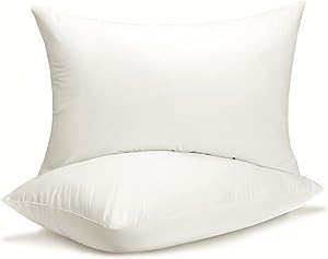 QUBA LINEN Queen Size Bed Pillows - Set of 2