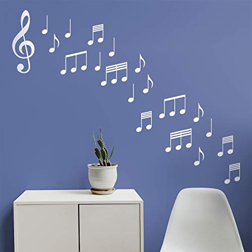 Music Notes Vinyl Wall Art Decals - Modern and Trendy Decor