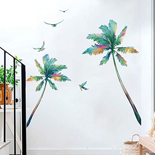 Watercolor Palm Tree Wall Decals