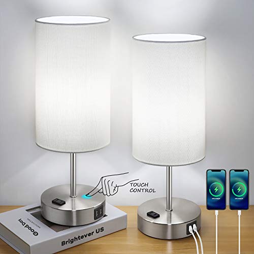 Touch Control Table Lamps with USB Charging Ports