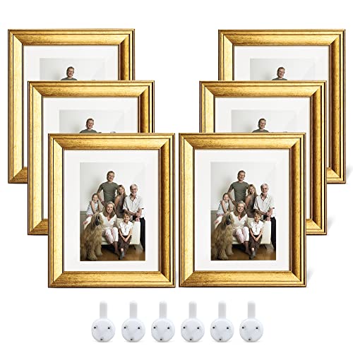 Gold Picture Frames Set of 6