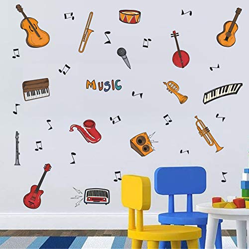 Colorful Music Wall Decal (34pcs)