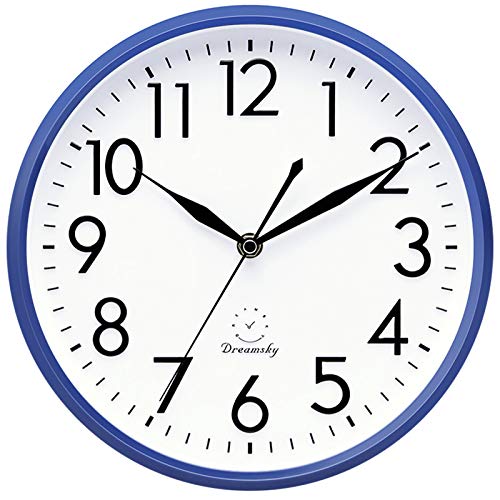 DreamSky 10 Inches Wall Clock - Silent Non-Ticking Quartz Clock
