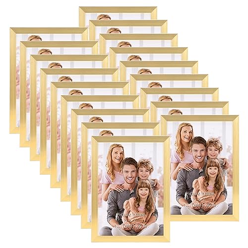 WIFTREY Gold Picture Frame Bulk, 5x7, 18 Pack