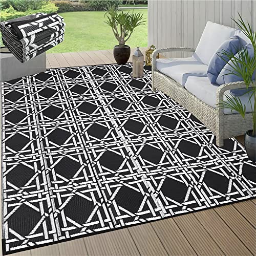 Large Jute Water Resistant Indoor Outdoor Rug 8x10 - Traditional Outdoor  Rugs for Patio, Entryway, Deck, Porch, Camping, RV - Outside Area Rug