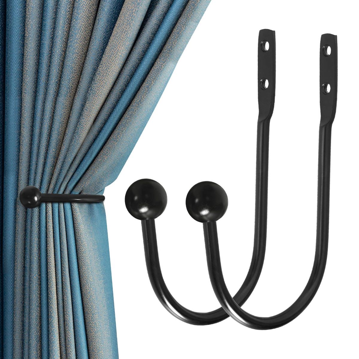 No-drill Curtain Hook Effortlessly Organize Home with Adjustable S-shaped Curtain  Hooks for Bathroom Living Spaces