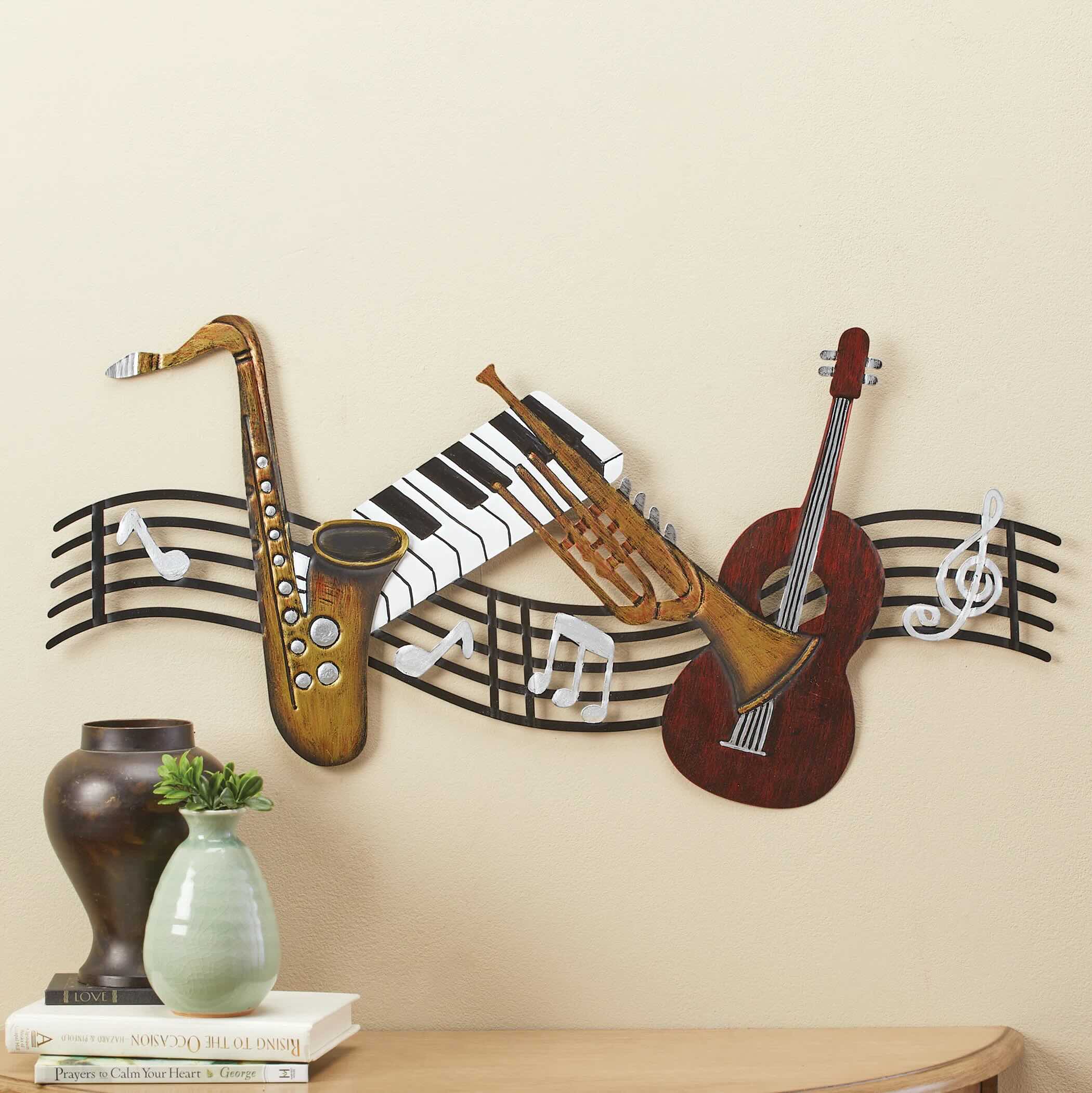 Music Note Wall Decor Metal Music Notes Wall Art Music Theme Note Decor