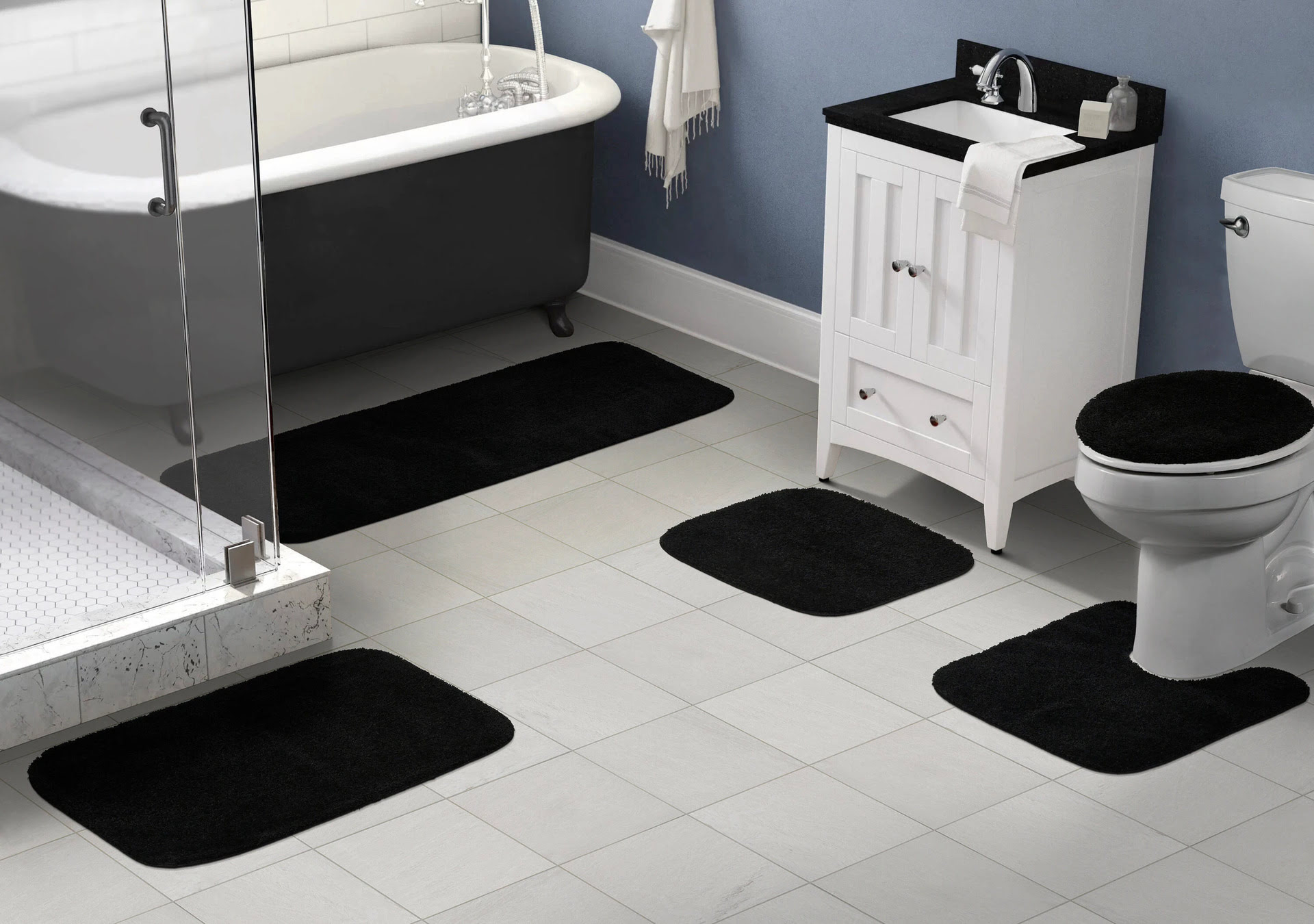 8 Unbelievable Black Bathroom Rugs for 2024