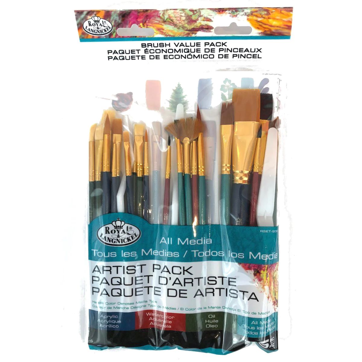 Color Swell 4 Pack Watercolor Paints with Wood Brushes 8 Colors Washable Watecolors