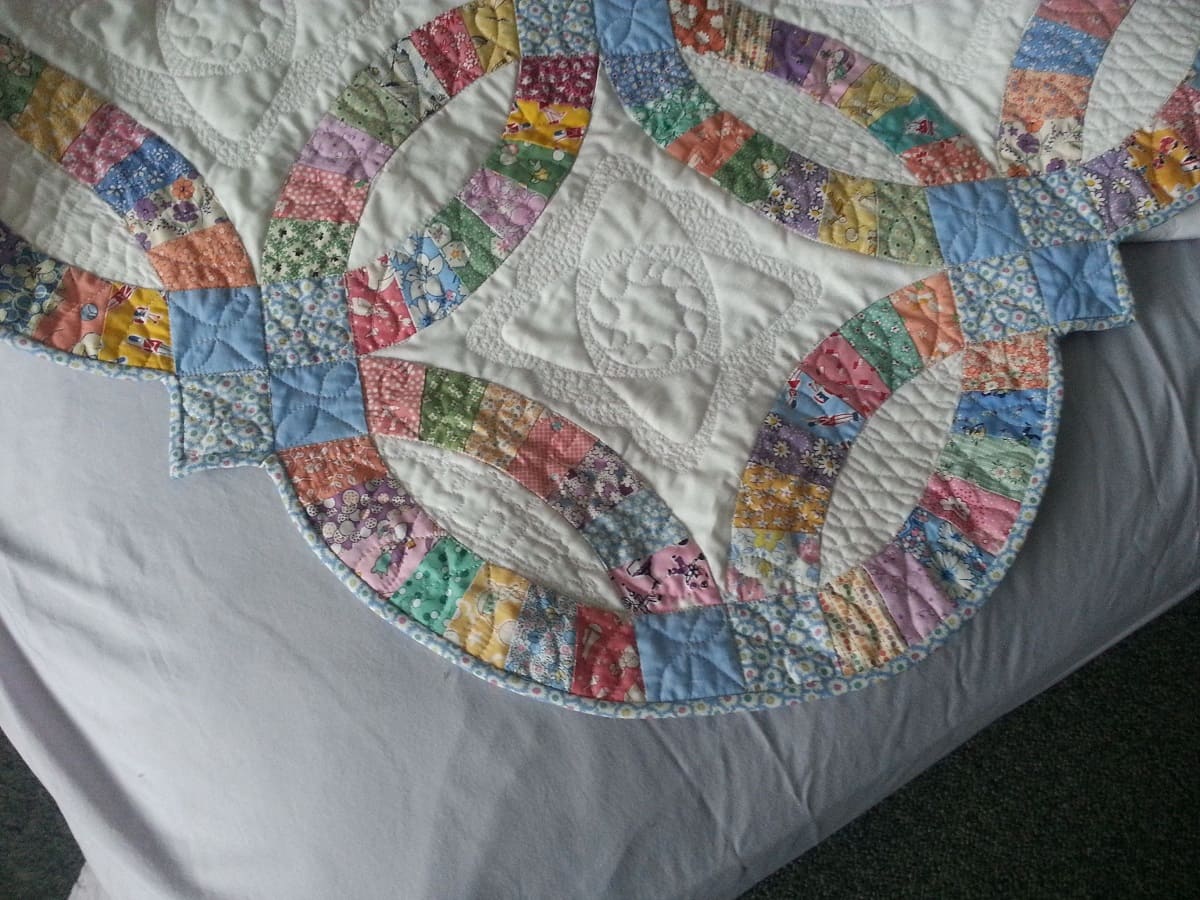 How To Bind A Wedding Ring Quilt