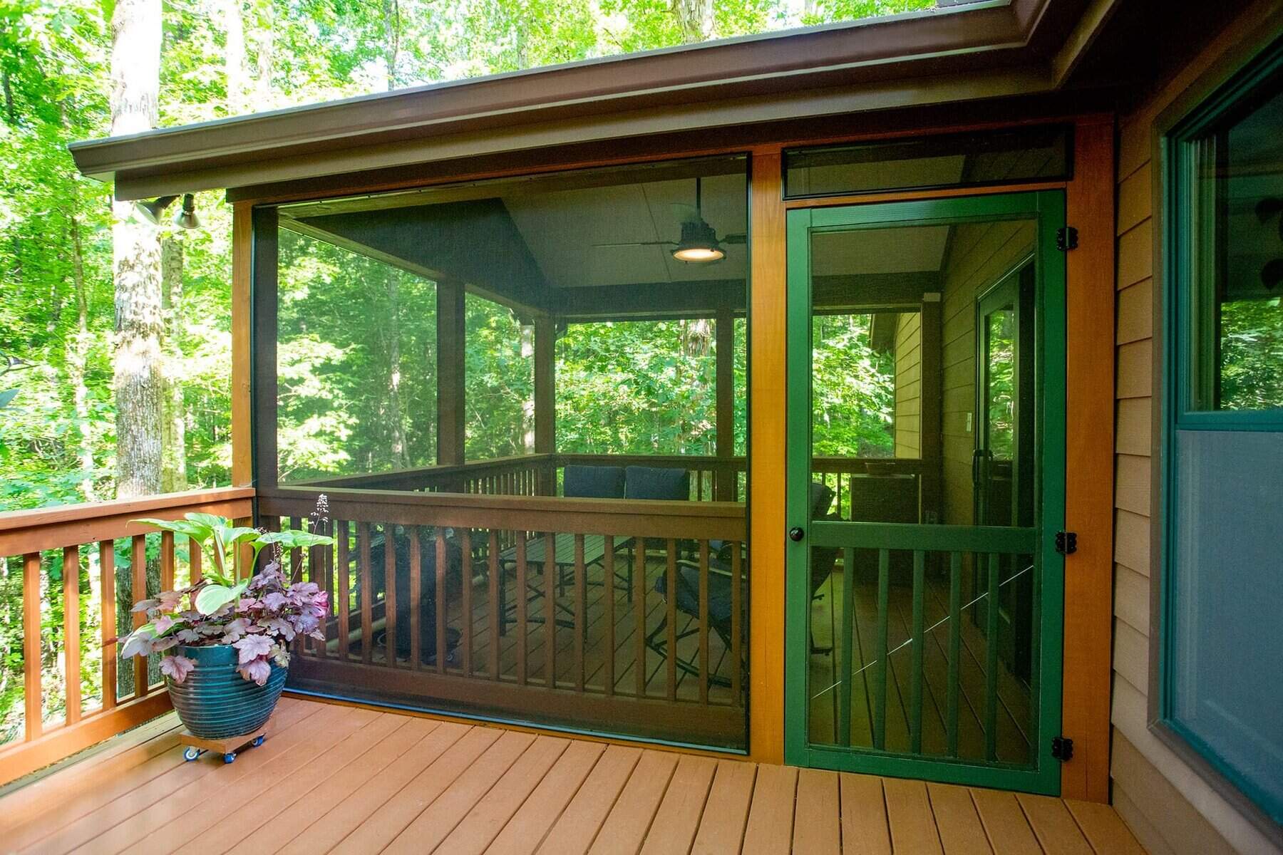 Screened Porch Deck Blocks Living Room Windows