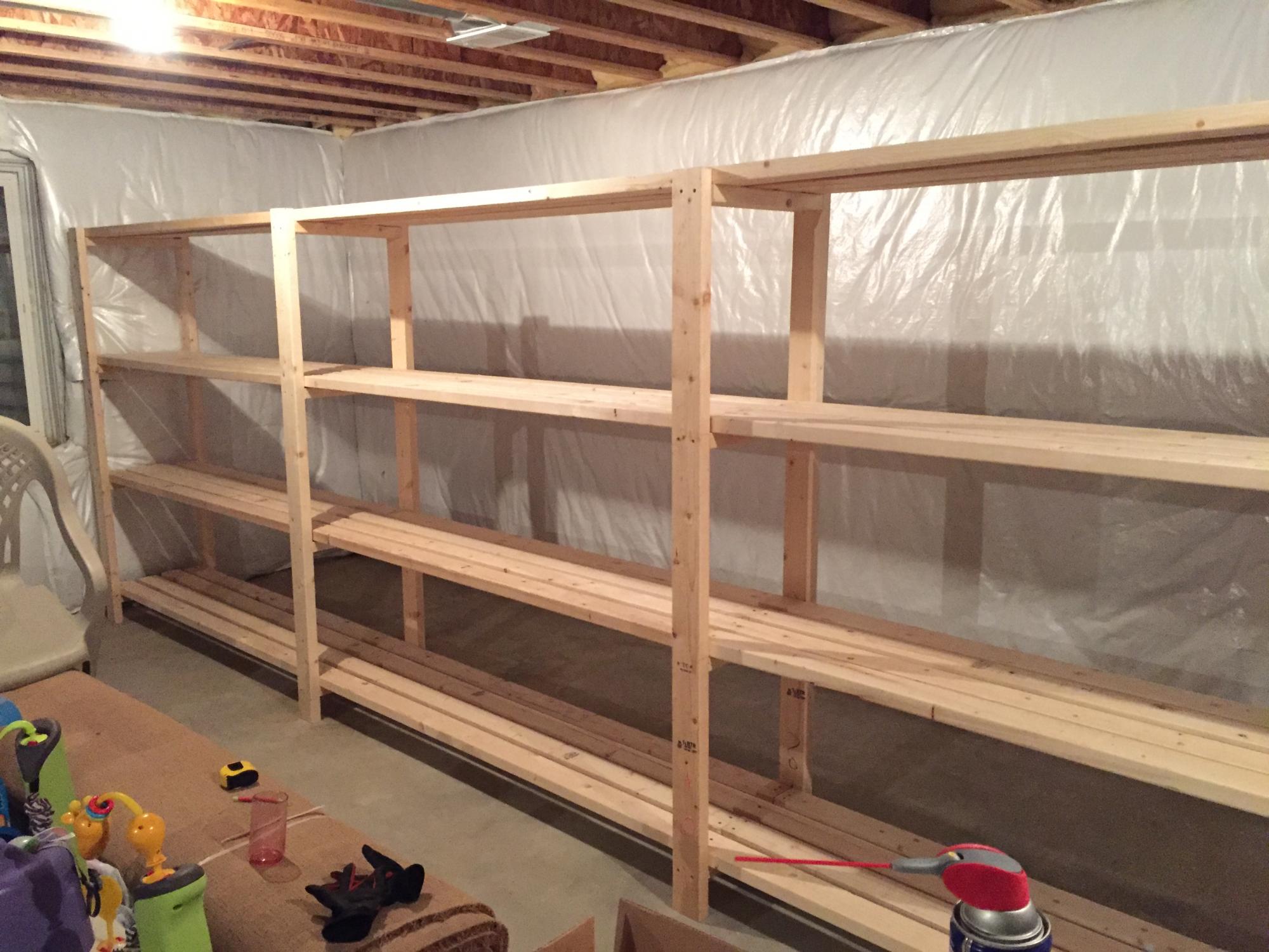 How to Build Storage Shelves for a Basement