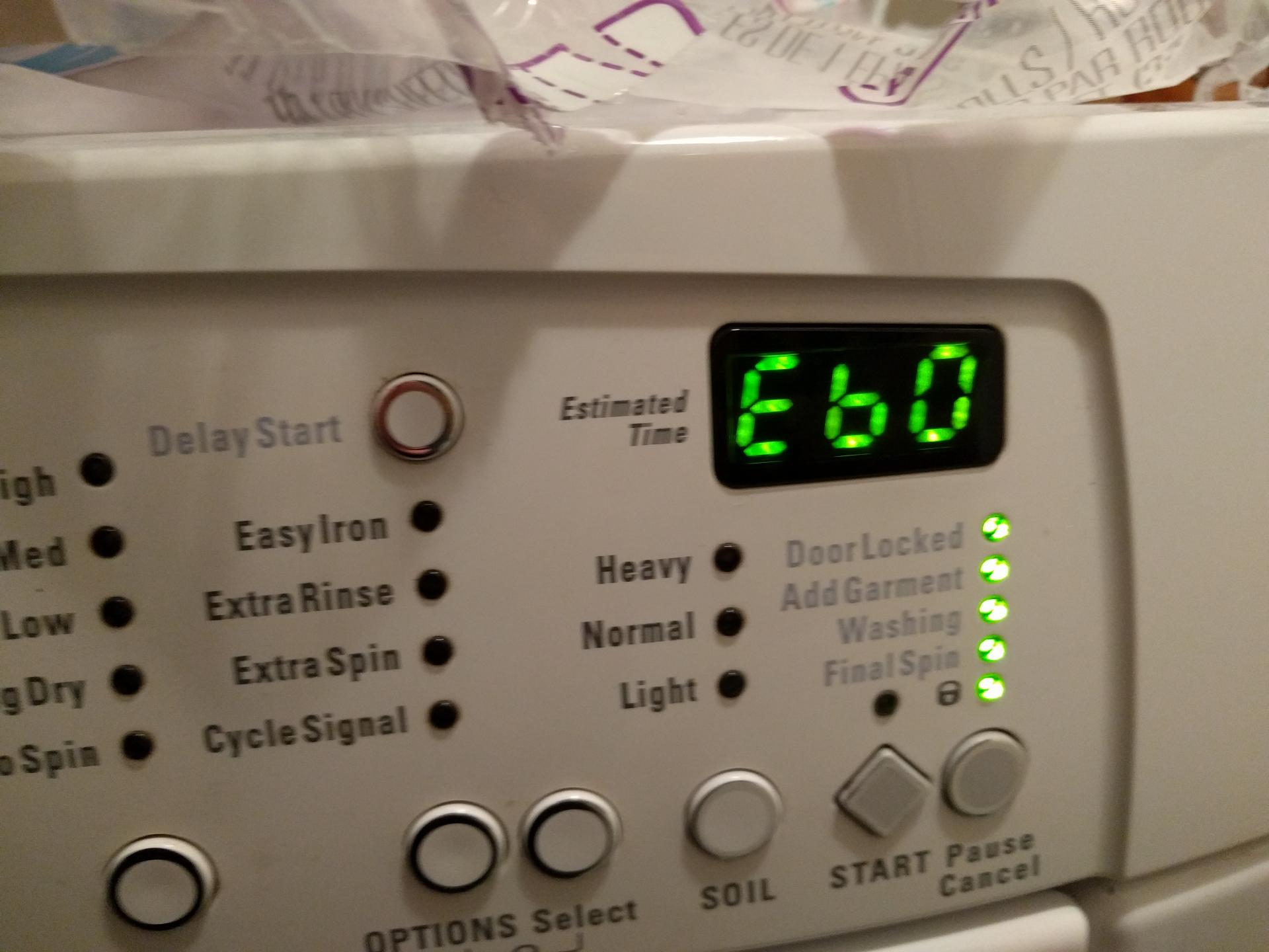 How To Fix The Error Code E60 For GE Washing Machine