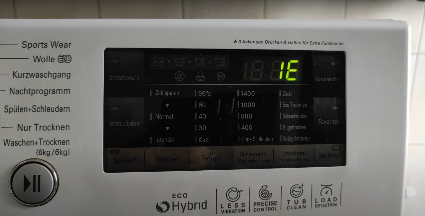 How To Fix The Error Code IE (or 1E) For LG Washing Machine