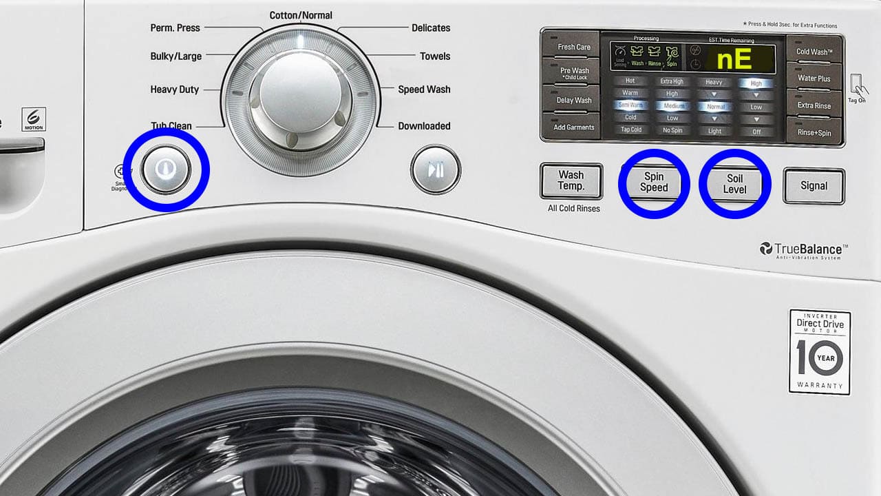 How To Fix The Error Code NE For LG Washing Machine