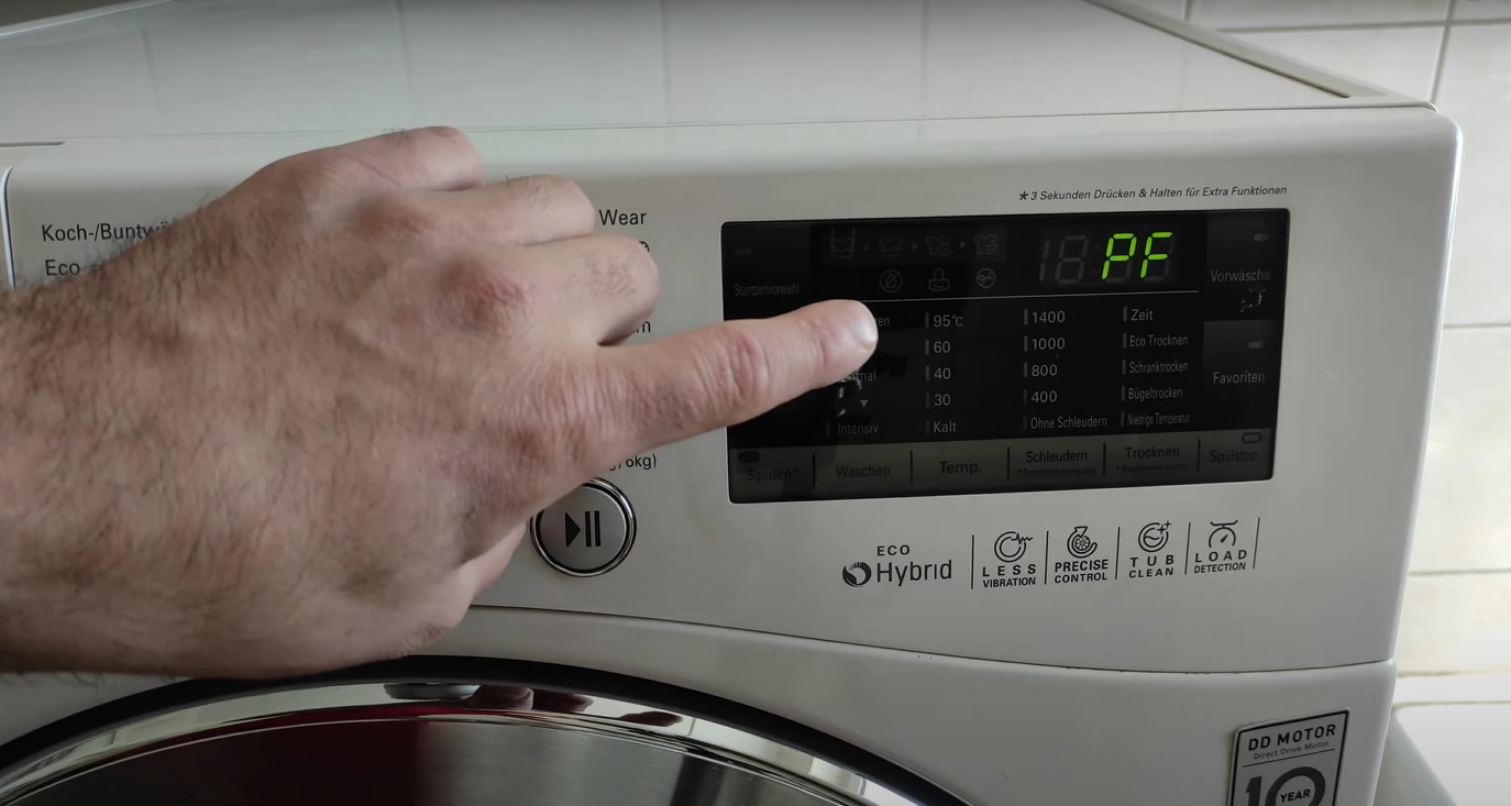 How To Fix The Error Code PF For LG Washing Machine