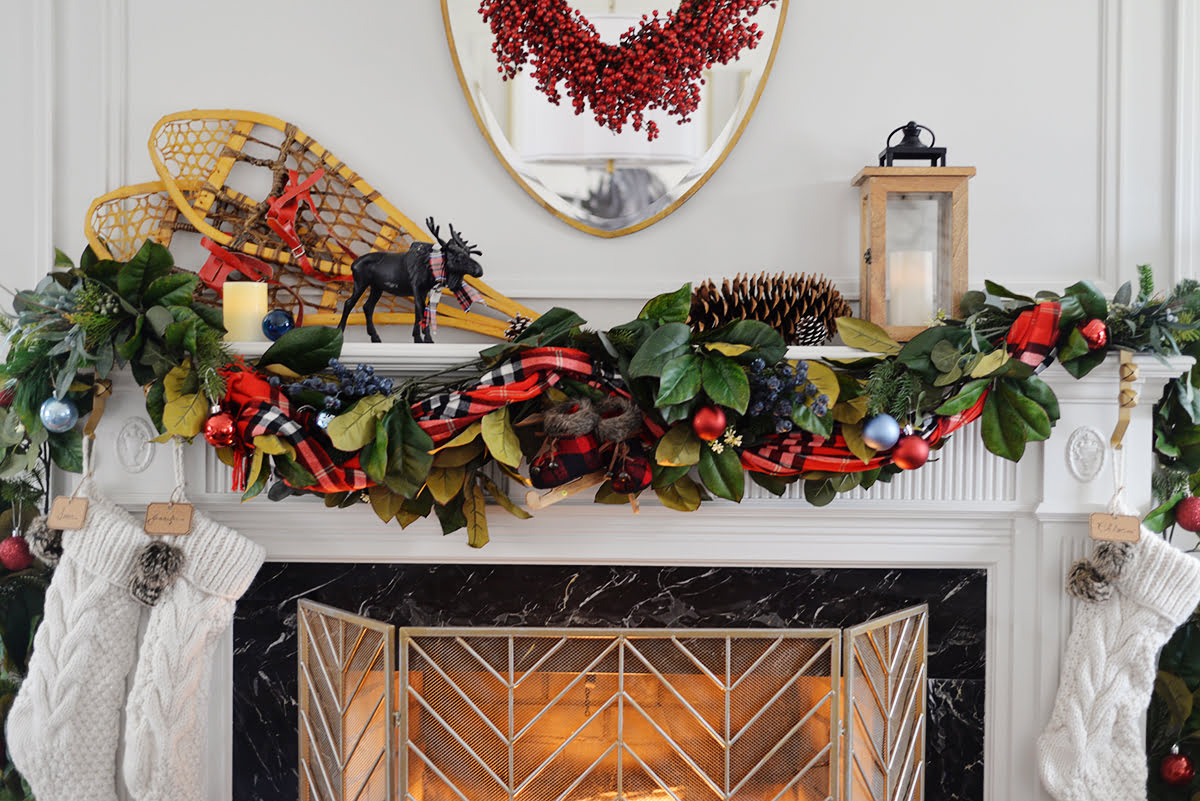 How To Hang Garland On Fireplace