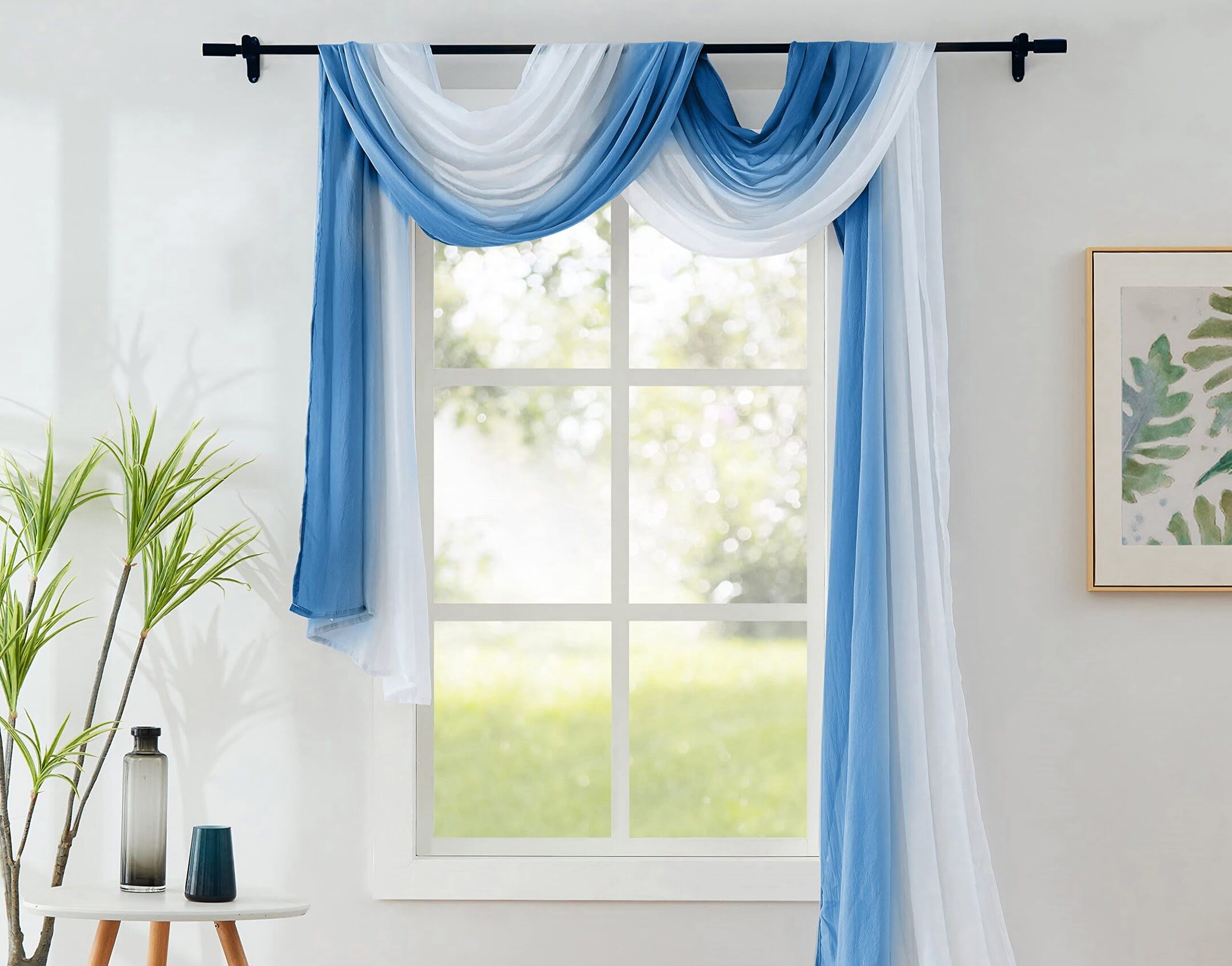 How To Hang Scarf Curtains