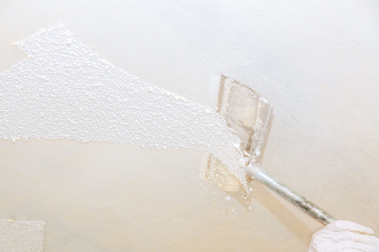 How To Remove Painted Textured Ceiling