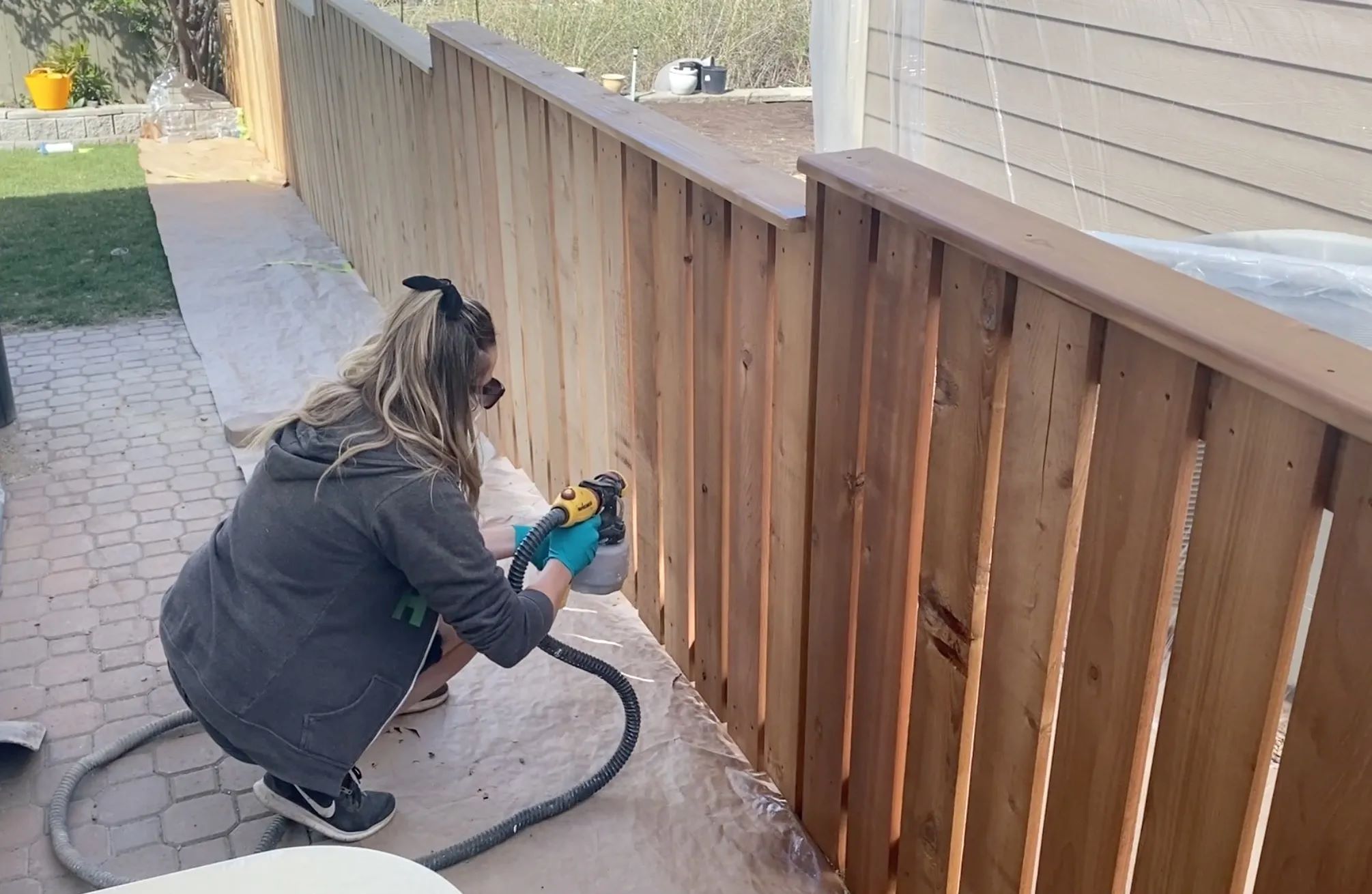 How To Spray Stain A Fence