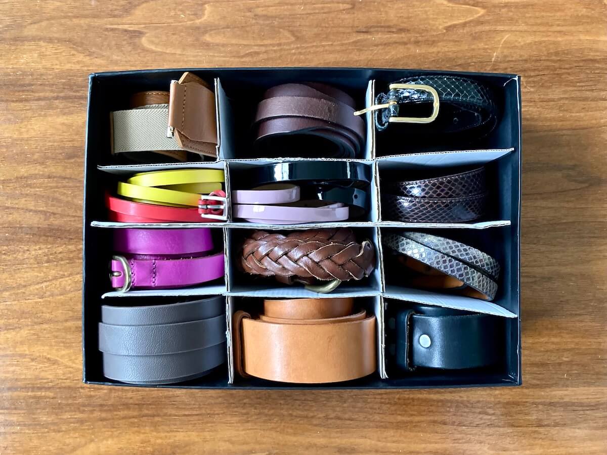 How To Store Belts by Marie Kondo