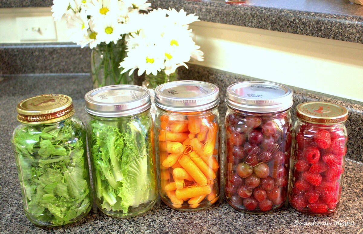 How To Store Fruits And Vegetables In Mason Jars