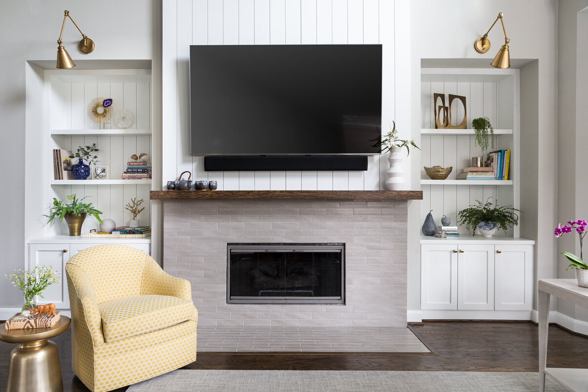 How To Style Fireplace Mantel With TV