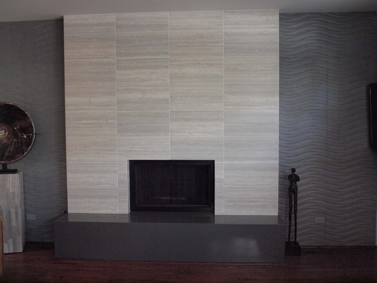 How To Tile A Fireplace Wall