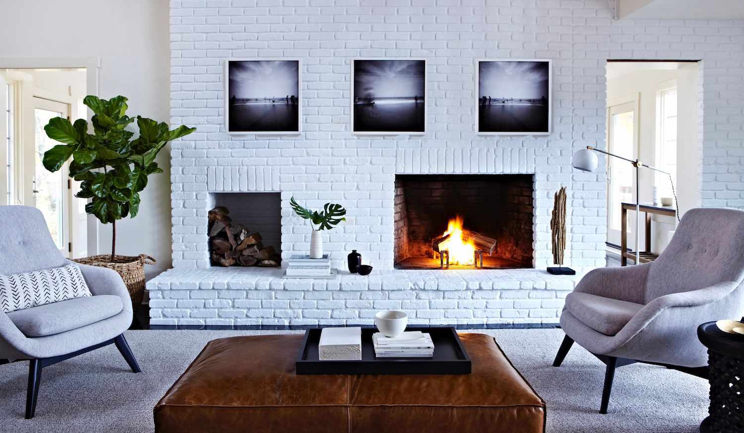 How To Transform A Brick Fireplace