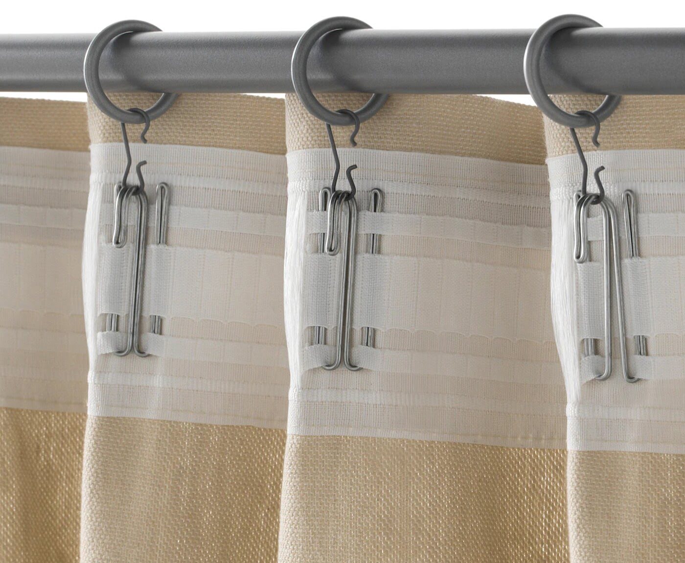 How To Use Drapery Hooks On Rod Pocket Curtains