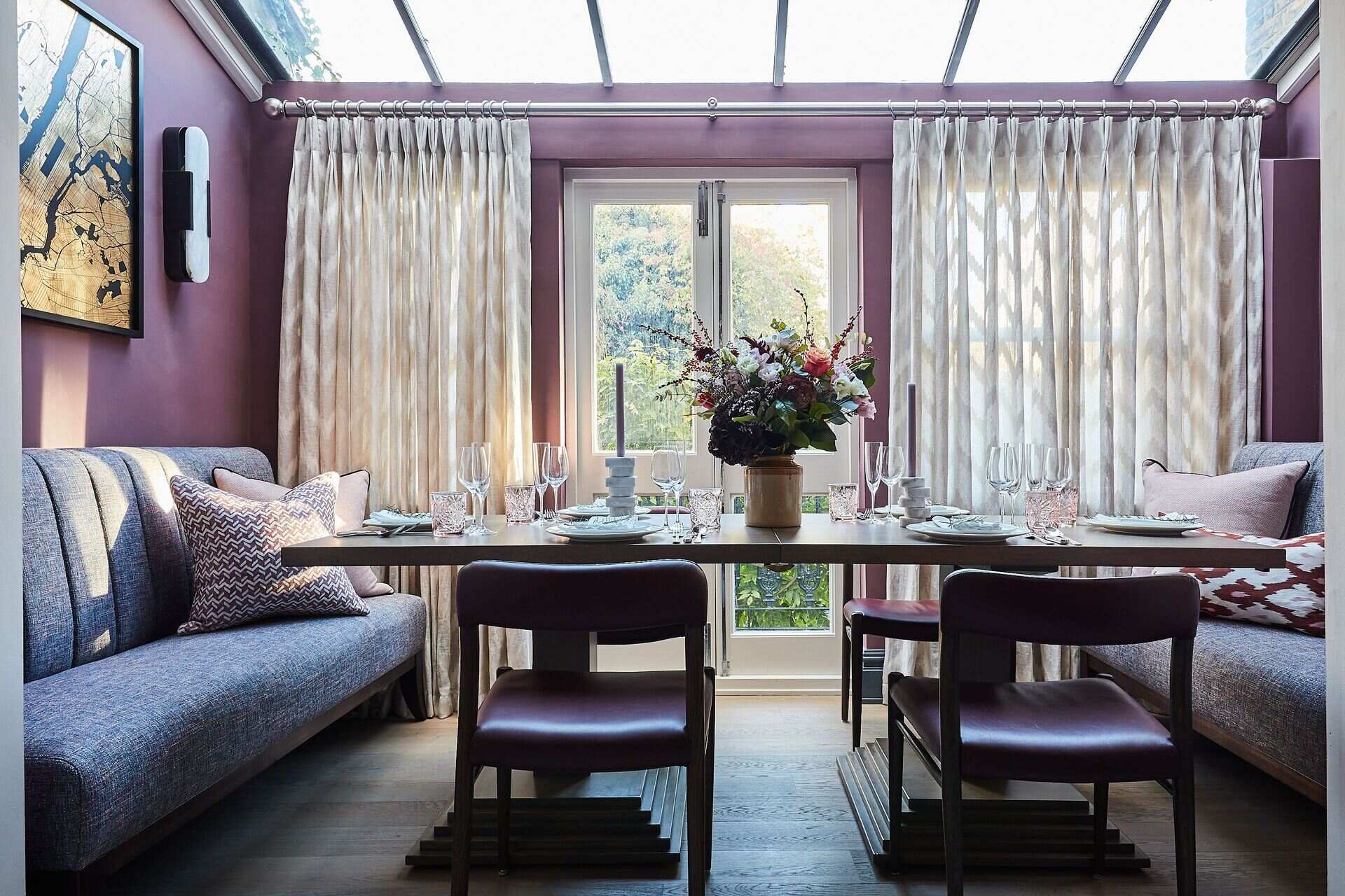 What Color Curtains Goes With Purple Walls