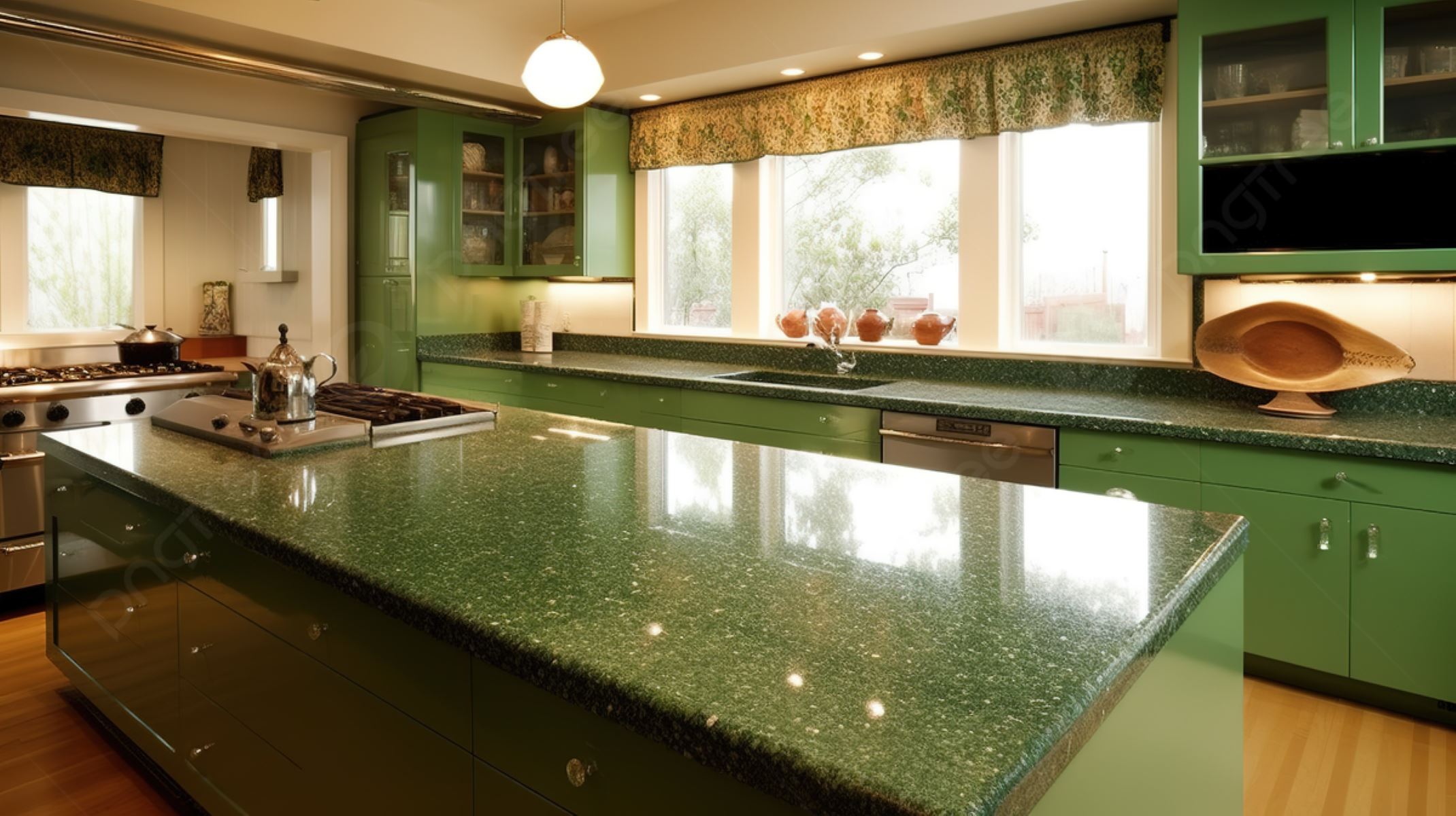What Color Goes With Green Countertops