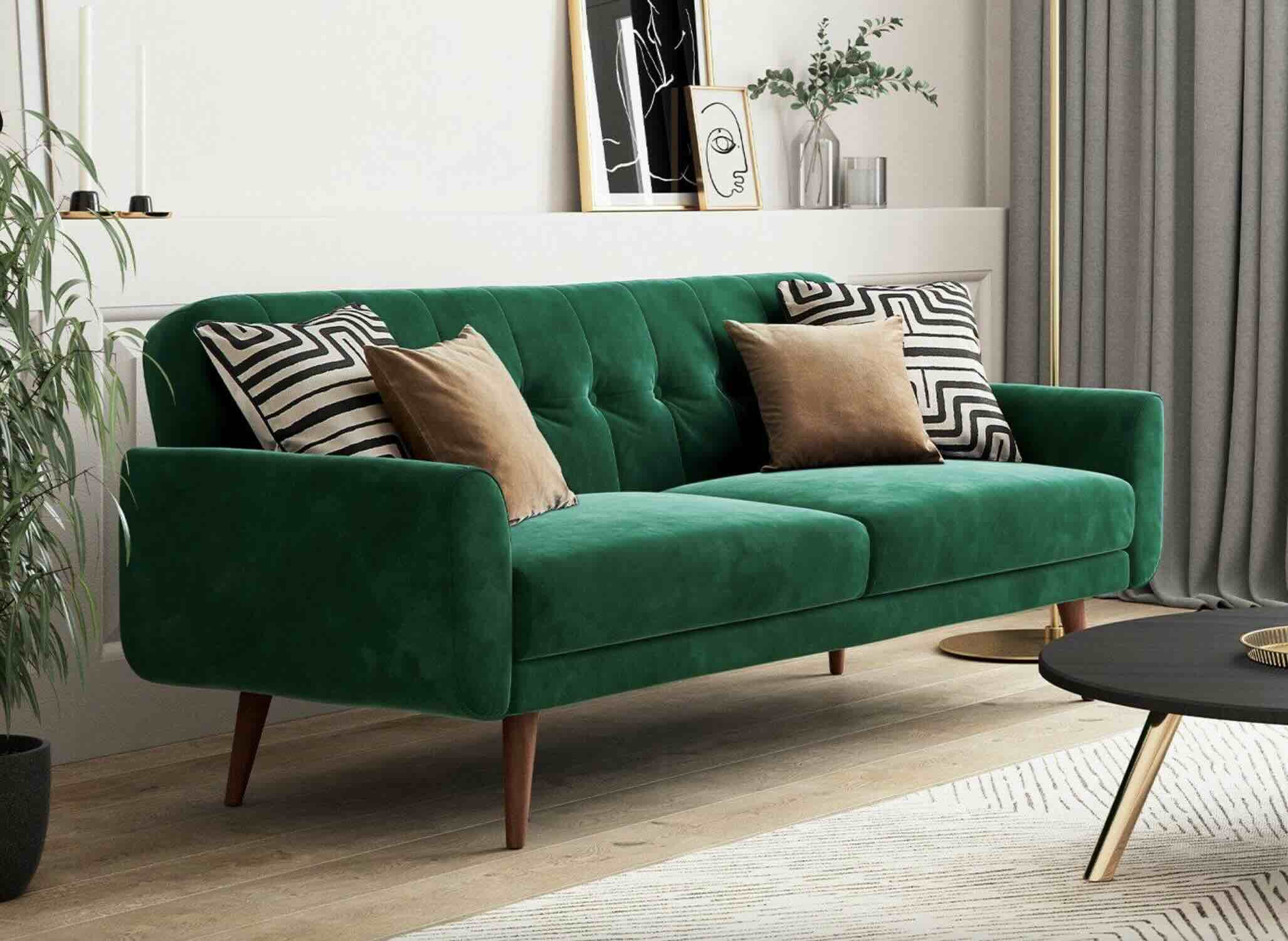 What Color Pillows Go With A Green Couch