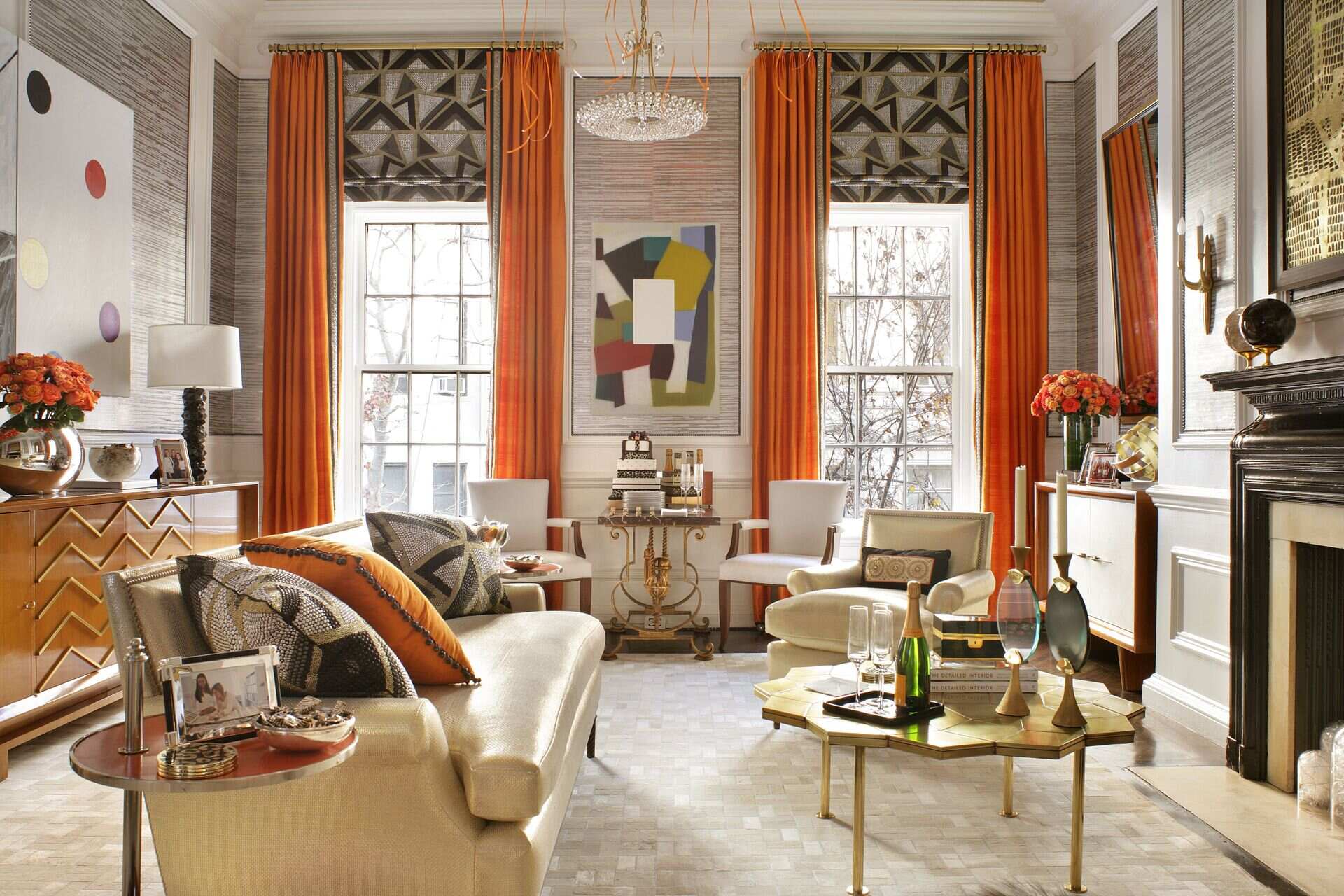 What Colour Goes With Orange Curtains