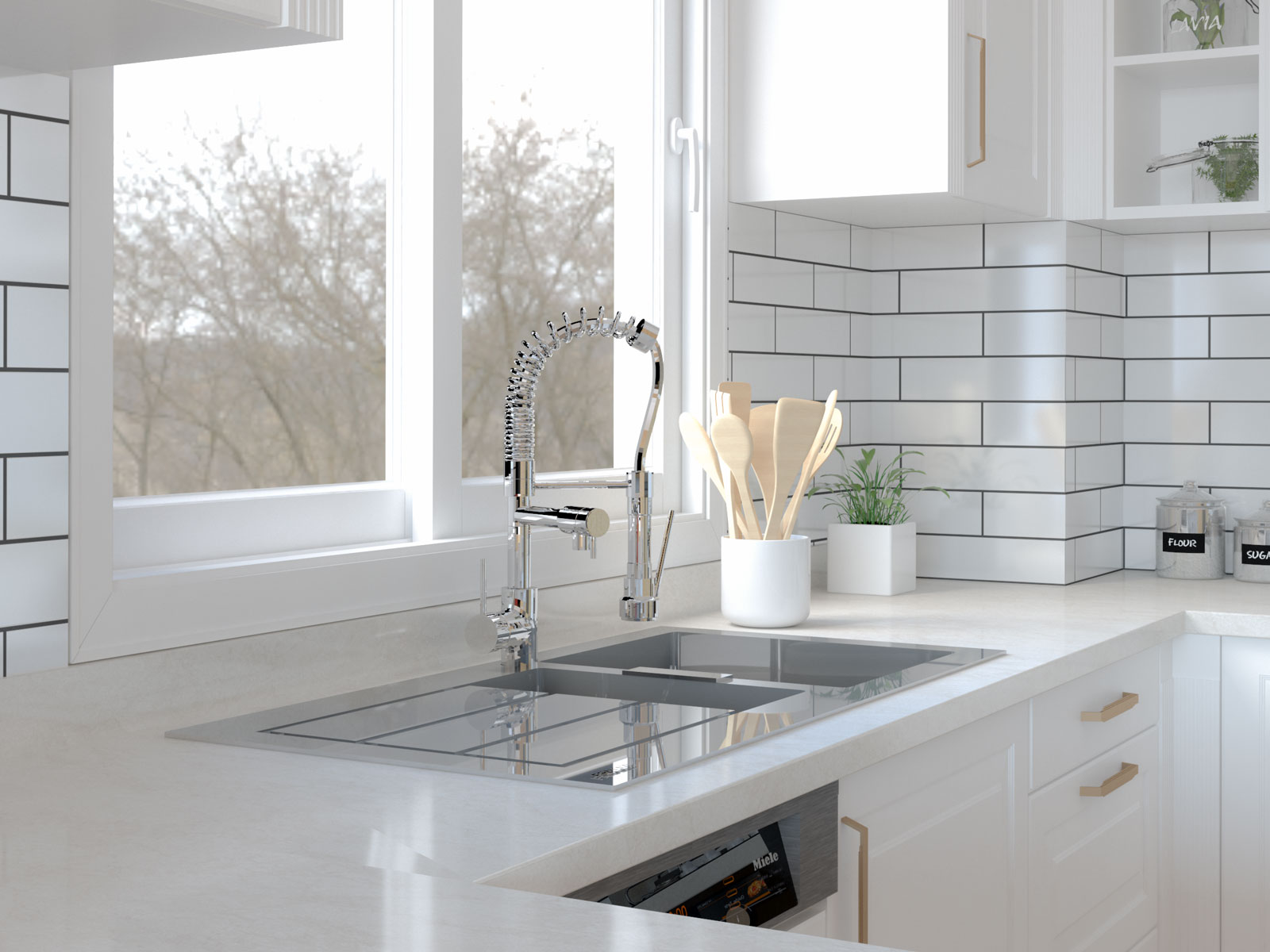What Sink Color Goes With White Countertops