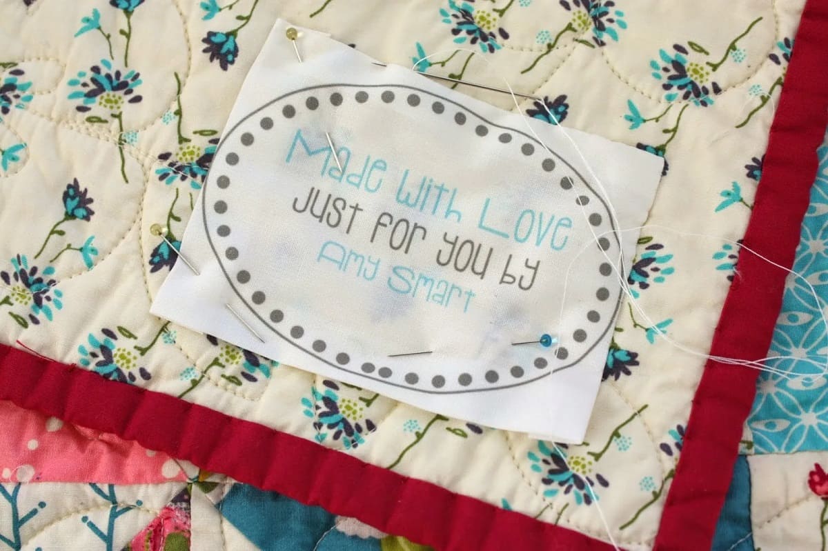 Sometimes the smallest things take up the most room in your heart. Custom  baby quilt label