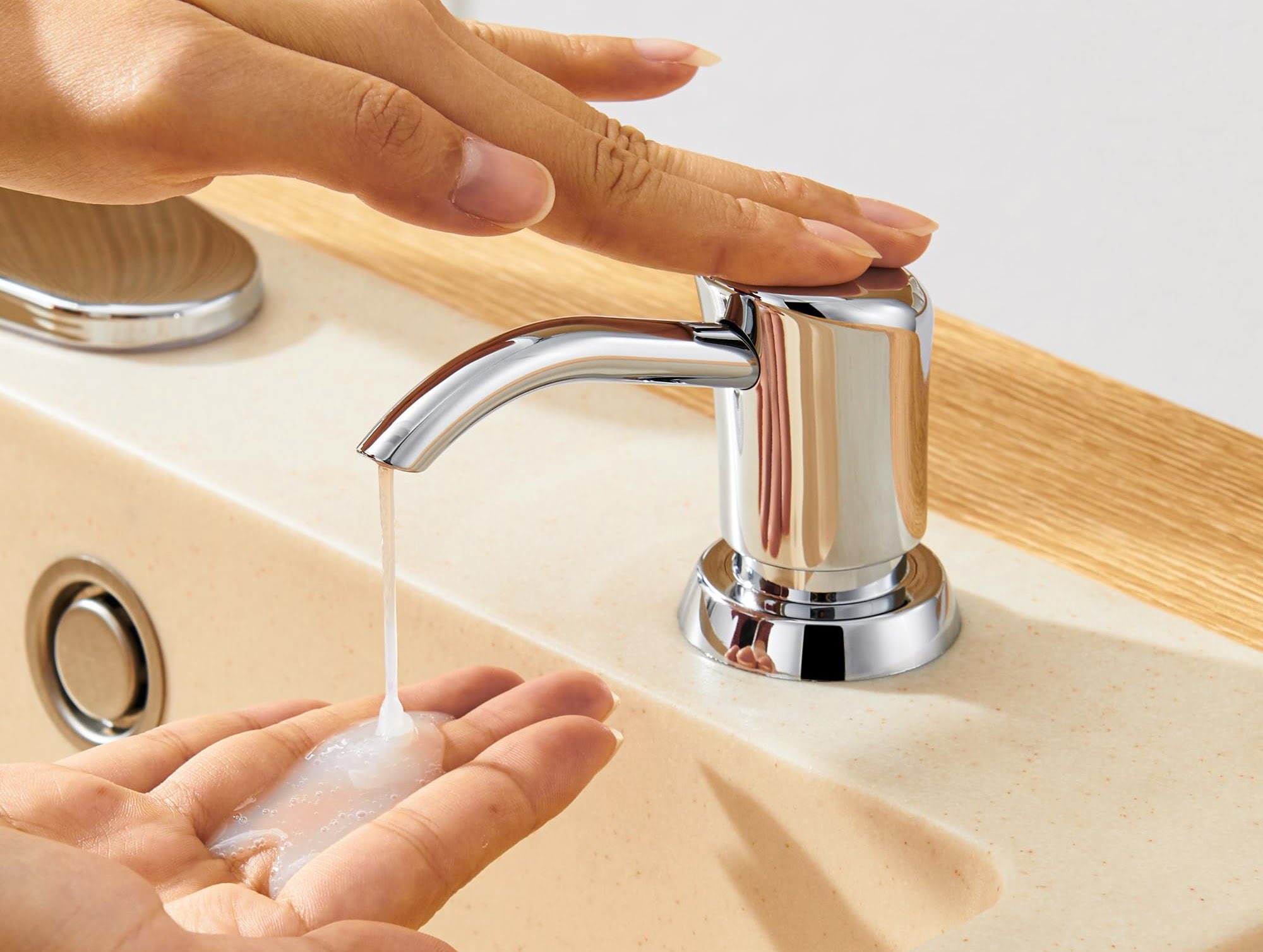 Where To Put Soap Dispenser On Kitchen Sink