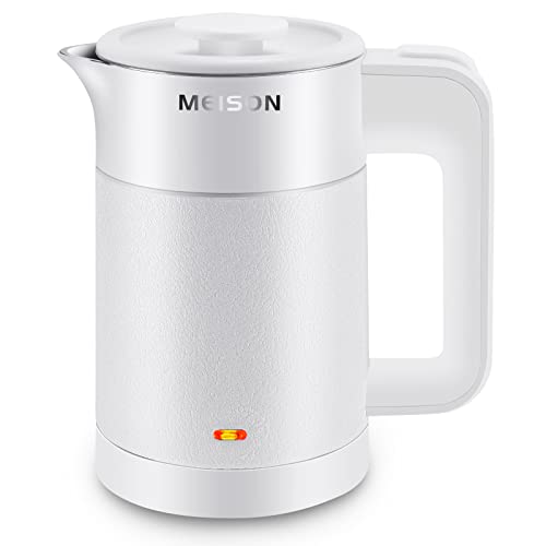EAMATE 0.5L Portable Travel Electric Kettle Suitable For Traveling Cooking,  Boiling (White)