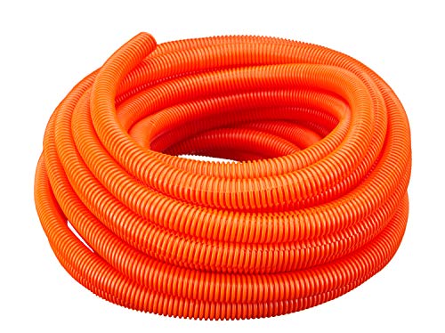 (1 1/2" Dia. x 100 ft, Orange) HydroMaxx® Flexible Polyethylene Corrugated (PE) Split Tubing (Wire Loom)
