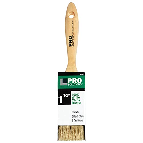 1-1/2" Pro Solutions 23115 White China Bristle Paint Brush, Beavertail Handle